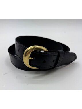 Strong Leather Co Black Leather Belt With Brass Buckle Tactical Classic Design